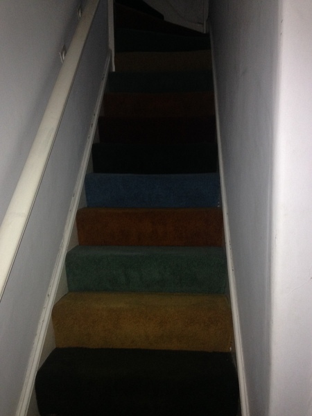 Rainbow carpet for stairs