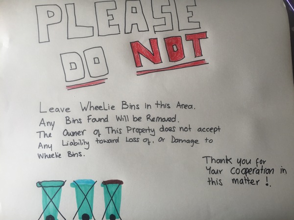 Sod a parking dispute - I bring you a fucking wheelie bin dispute.....