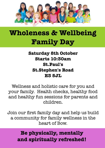 Wellbeing Family Day Bow/E3