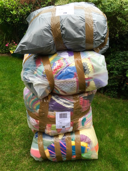 Woolly Hugs. Our Project to help refugees continues. One square, one blanket, a pair of gloves, one warm hat, one step at a time, really every little thing will help. All support welcome.