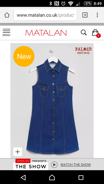 Sleeveless denim dress