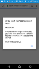 Odd pop up and redirection