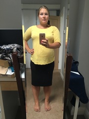 Casual styling a black tube skirt