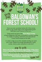 Please vote for Balgowan Primary's Forest School!