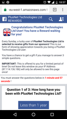 Odd pop up and redirection