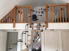 mezzanine space above bedroom