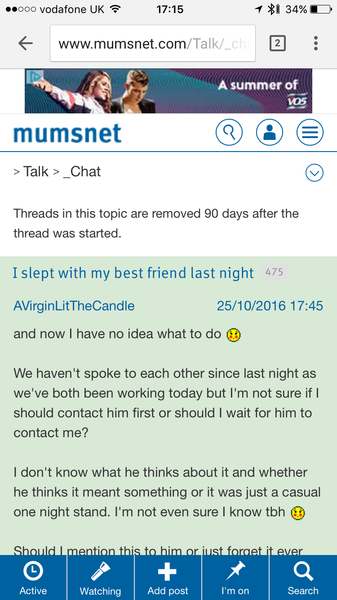 Musical advert blaring when I change thread