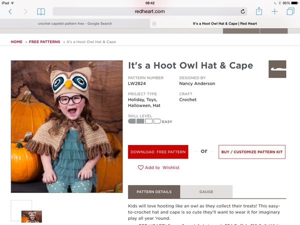 Easy capelet crochet pattern - Help!!