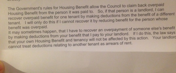 Housing benefit and tenancy agreements