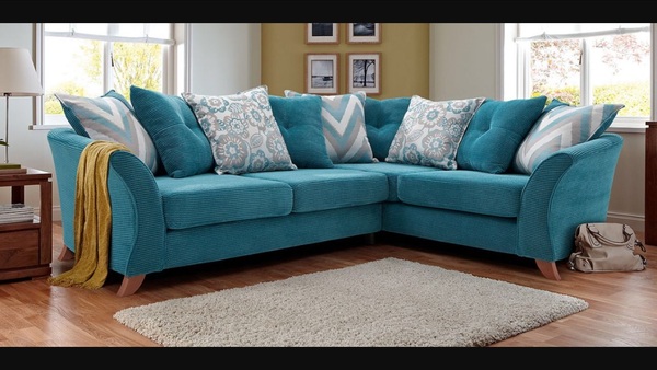 This coloured sofa, how to decorate room?
