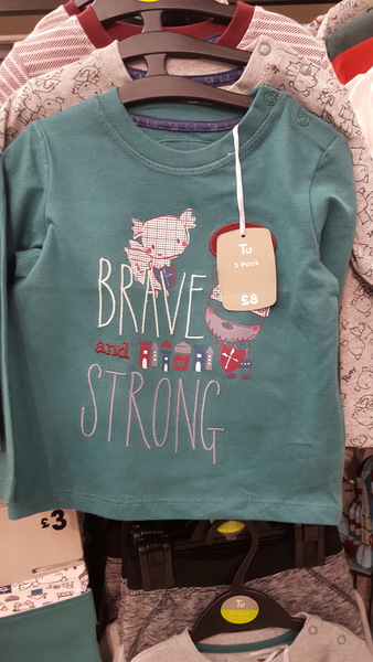 Fed up with tiny boy clothes section, in the drabbest colours possible, in stores.