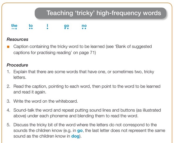 How do you use the non-phonic ORT books?