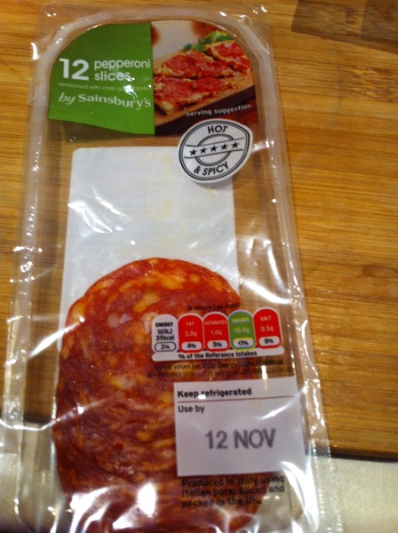 Pepperoni slices