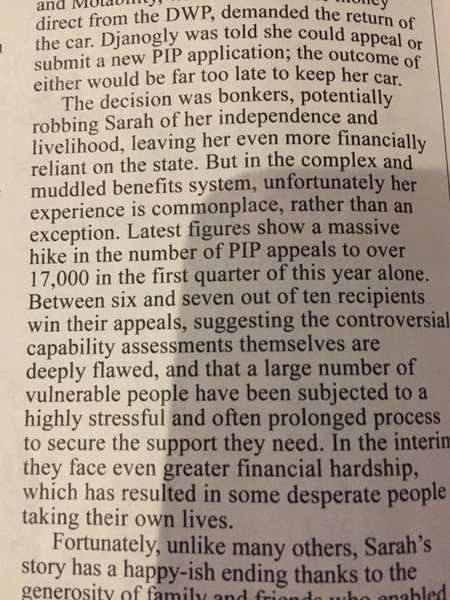 ...to give people assistance with claiming PIP?