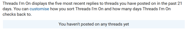 Apparently I haven't posted