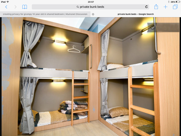 creating privacy for grumpy 10 year old in shared bedroom