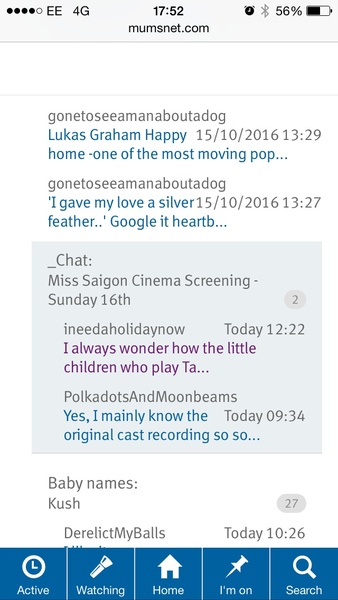 Threads I'm on not displaying....