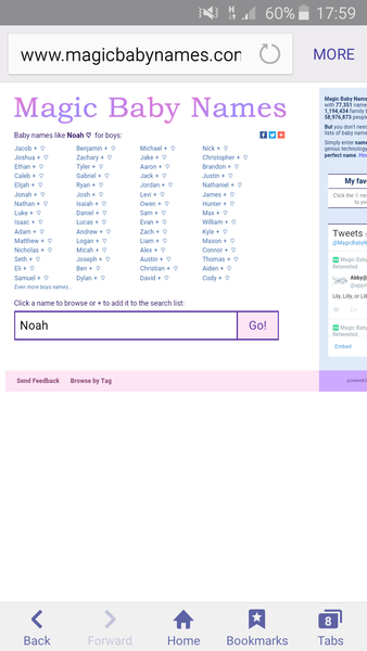Can we name our son Noah? :(