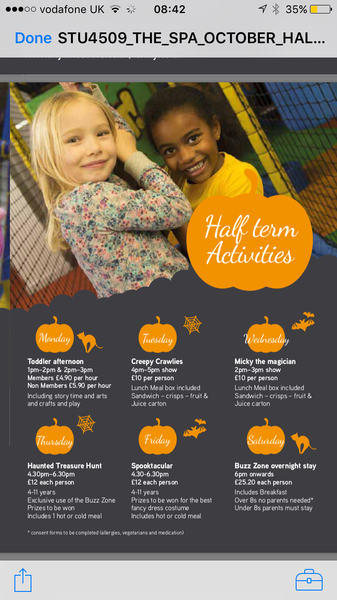 Half-term fun goes on at The Spa at Beckenham