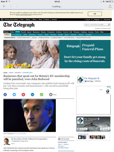 To do a straw poll on whether you're happy with where Brexit is heading?
