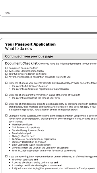 Passport application help please!