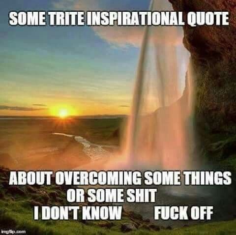 To think, 'When it rains, look for rainbows; when it's dark, look for stars' is