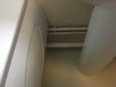 Noise of running water in bathroom
