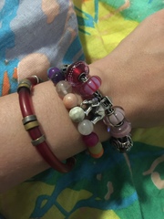 Black leather pandora bracelet