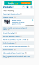 Native ads on Mumsnet Talk topics