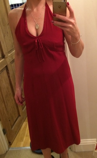 Would you wear black shoes with a red dress?