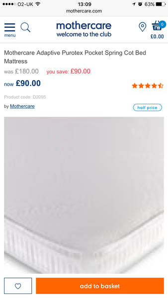Cot mattress