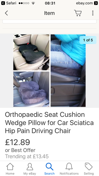 Cushion to relieve sciatica pain?