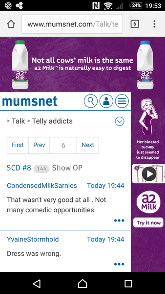 What's with the milk advert that squishes everything to one side?