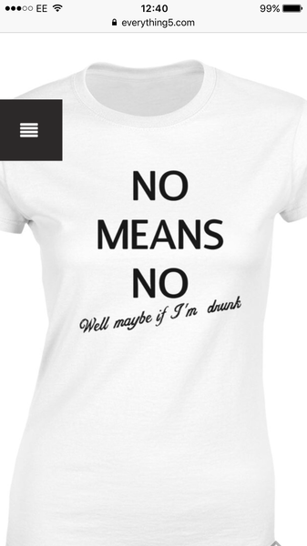 To be appalled at this tee shirt