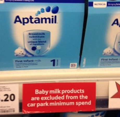 To think the woman who thinks Tesco 'shamed' and 'guilt-tripped' her for buying formula