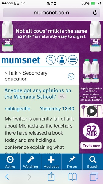 What's with the milk advert that squishes everything to one side?