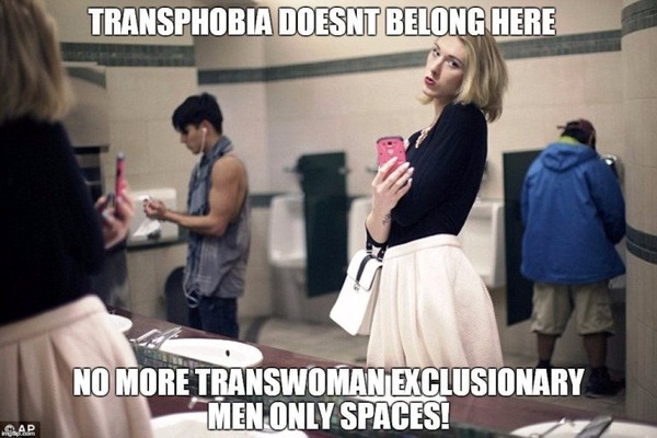 To not really understand why some people are so upset by transwomen using public toilets?
