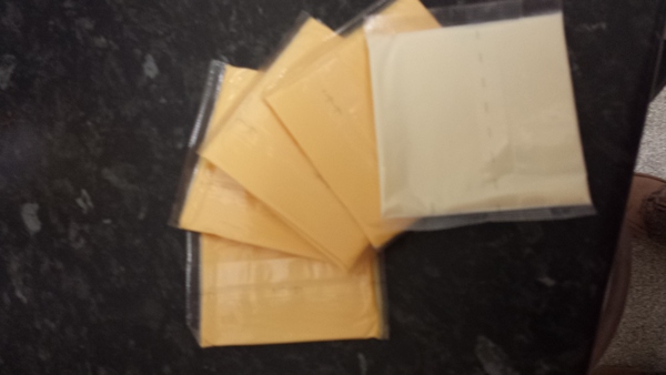 Plastic cheese in an omelette