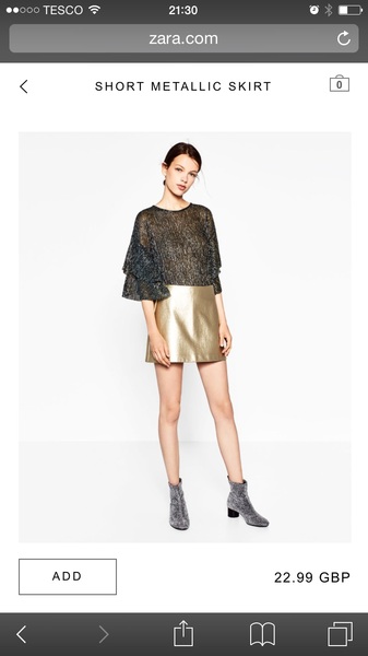 What can I wear with this gold skirt?
