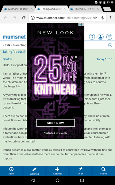 Ads covering content
