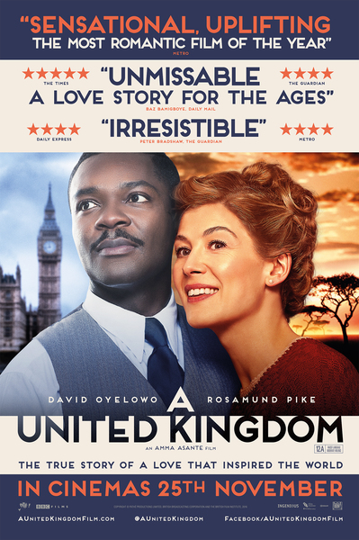 Want to see the inspiring A UNITED KINGDOM ahead of its UK cinema release & the chance to win £100? Find out more RECRUITMENT NOW CLOSED
