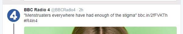 Menstruaters (sic - yes they didn't even spell it right).