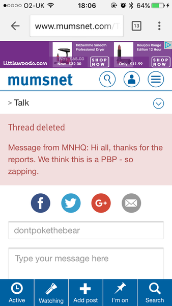 I never get deletion messages