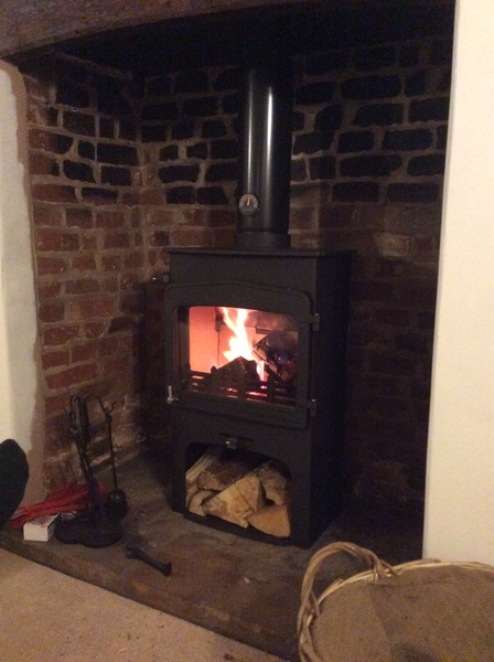 Woodburner installation with terminated chimney?