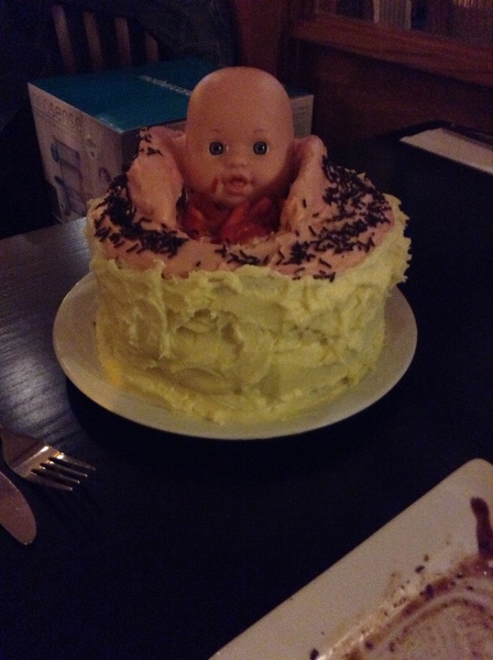 How's this for the most inappropriate baby shower cake?