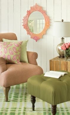 Can a heatherish pink work with moss green?
