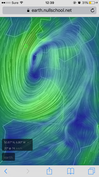 Spell of very windy weather coming up in the south.