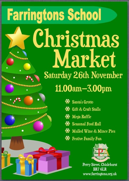 Farringtons's Christmas Market 26th November 11am-3pm