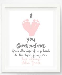 New baby craft ideas for grandparents?