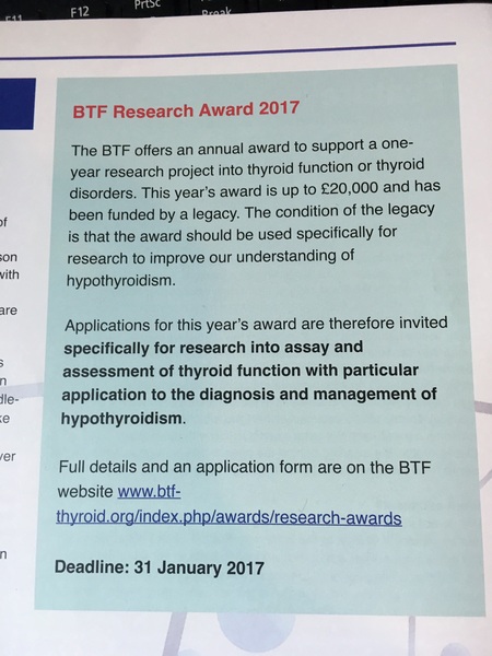 To ask MNHQ to create a board for all thyroid issues?